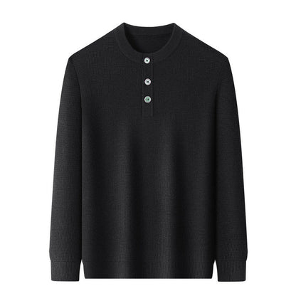 Herren Strickpullover Warm Knopfleiste Winter - BerlinGlamour