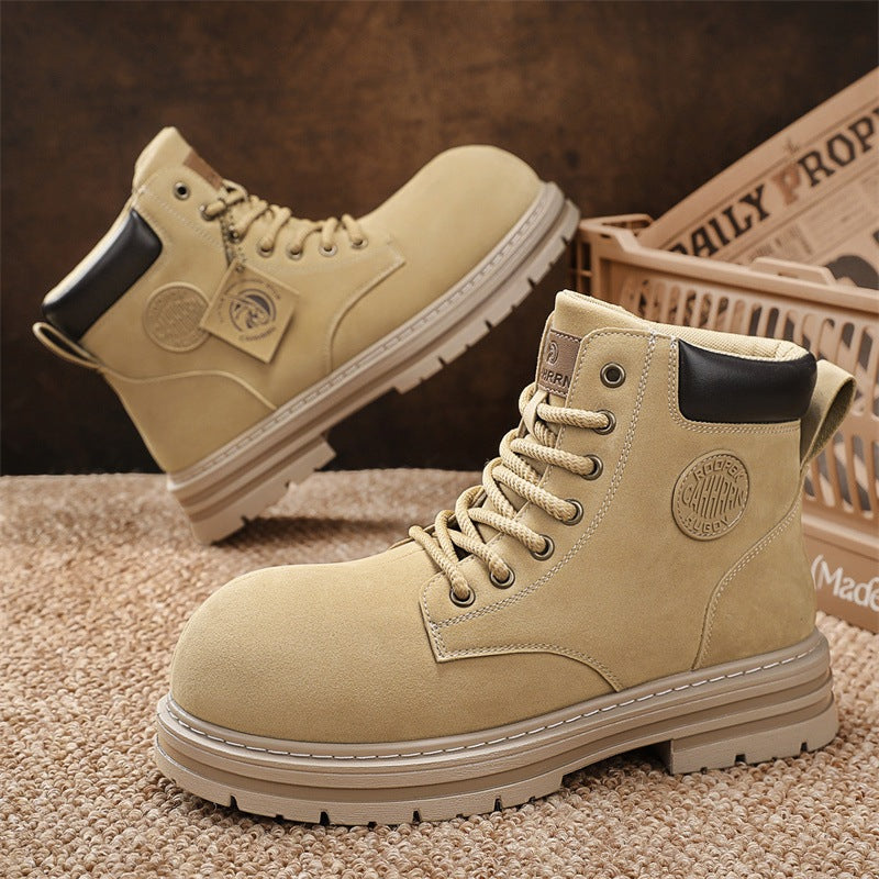 Damen Schnürboots Robust Wildleder Winterstiefel
