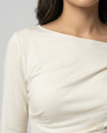Elegantes Damen Langarmshirt Rundhals Figurbetonung