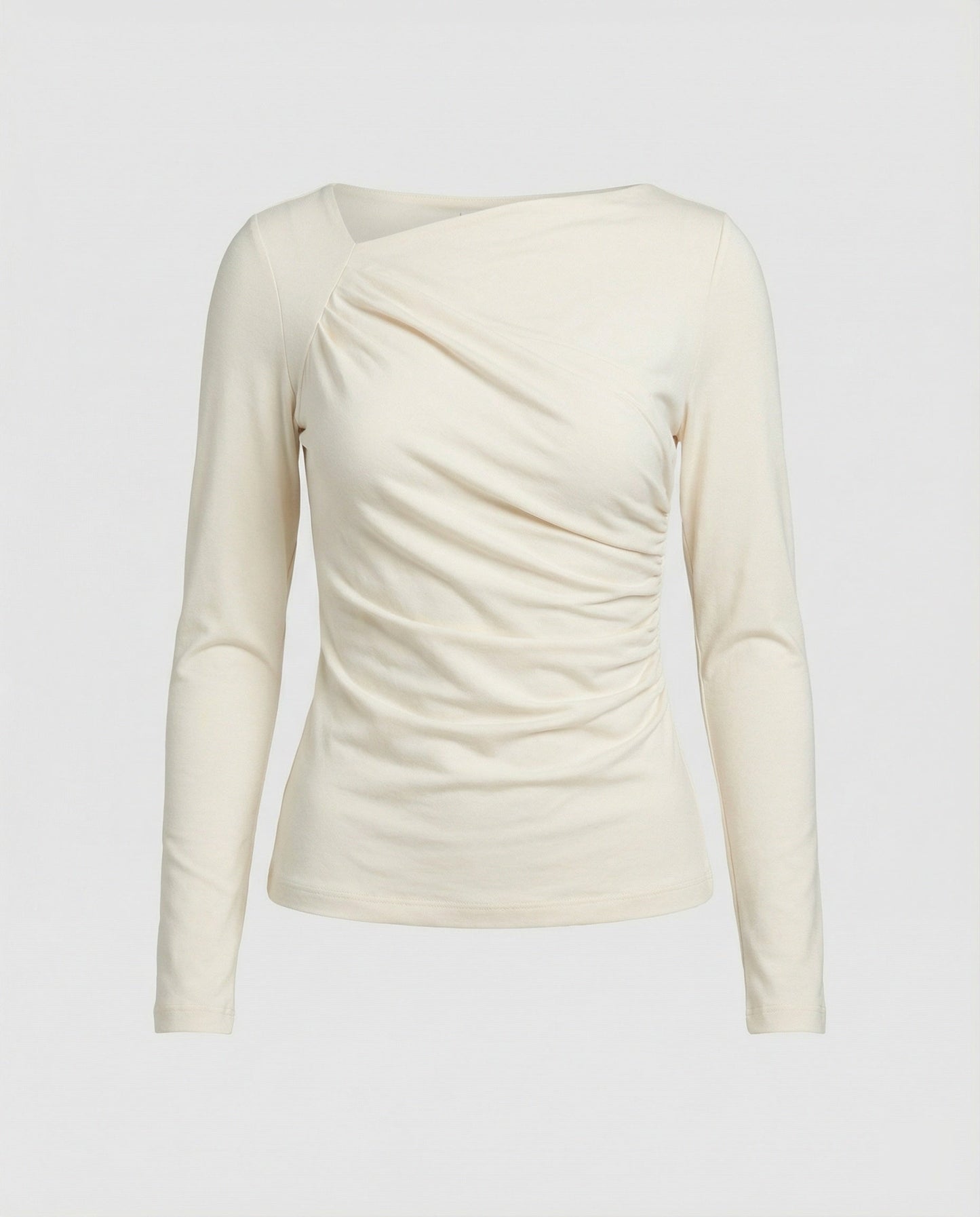 Elegantes Damen Langarmshirt Rundhals Figurbetonung
