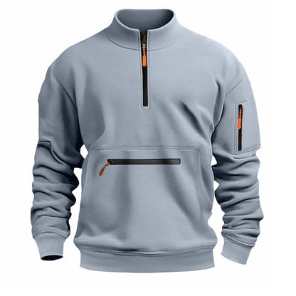 Funktionales Herren Sweatshirt Reißverschluss Modern - BerlinGlamour
