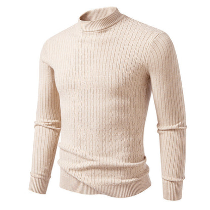 Herren Rollkragenpullover Strukturiert Bequem Warm