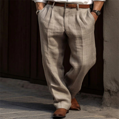 Herren Anzughose Elegant Slim Fit Dunkelgrau