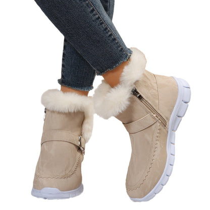 Damen Winterstiefel Warm Komfortabel mit Kunstfell