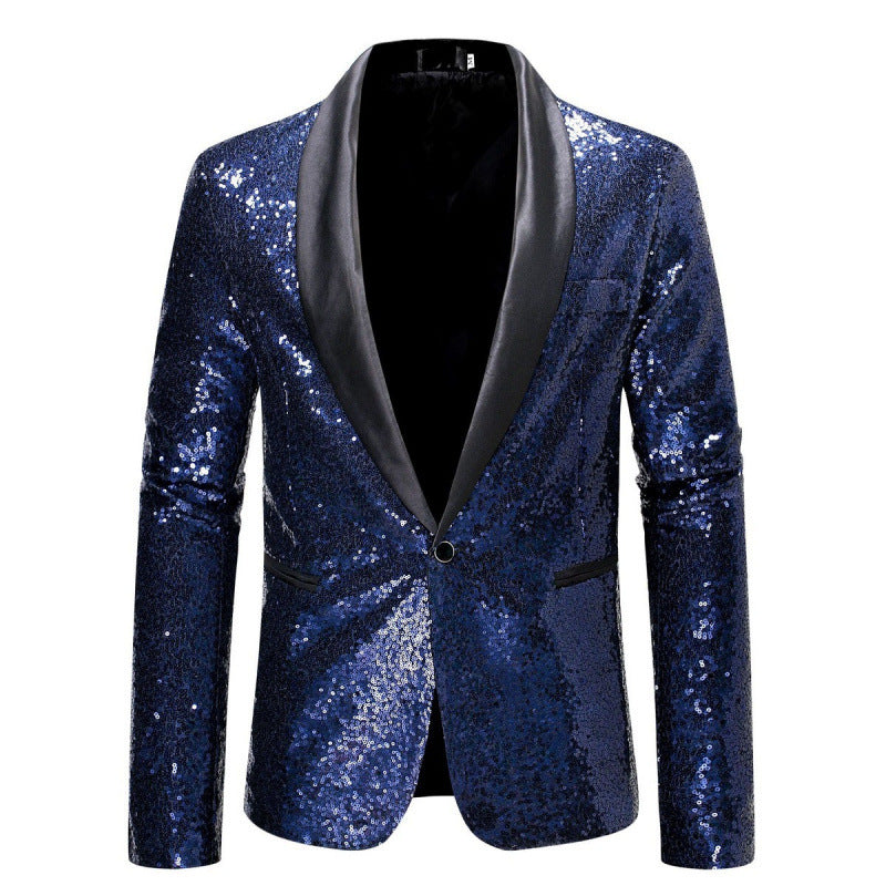Herren Funktionsjacke Glitzer Pailletten Winterjacke