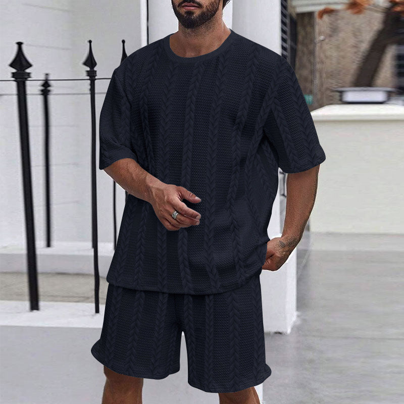 Herren Kurzarm-Shirt Lässig Weite Passform Freizeit