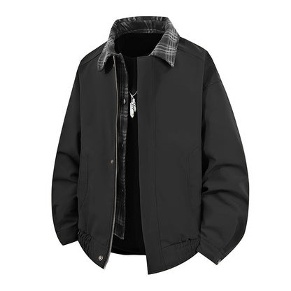 Herren Übergangsjacke Lässig Modern mit Hochkragen