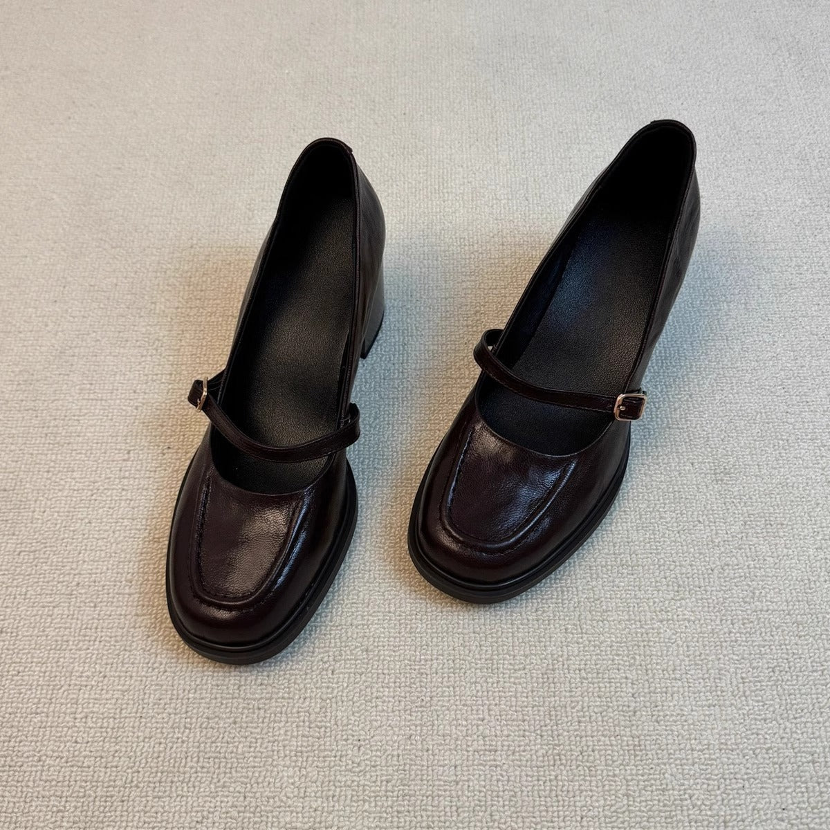 Damen Ballerinas Elegante Riemenverschluss Modisch Schuhe