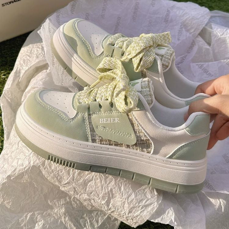 Damen Sneaker Sportlich Elegant Schnürsenkel