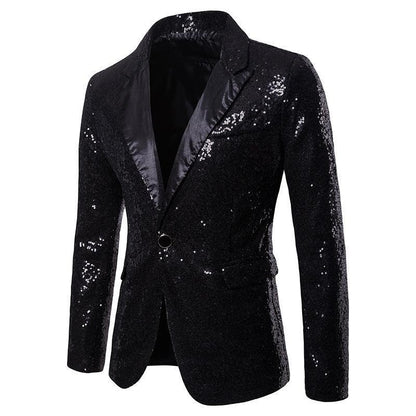 Herren Blazer Glitzernd Elegant Schnitt Modisch