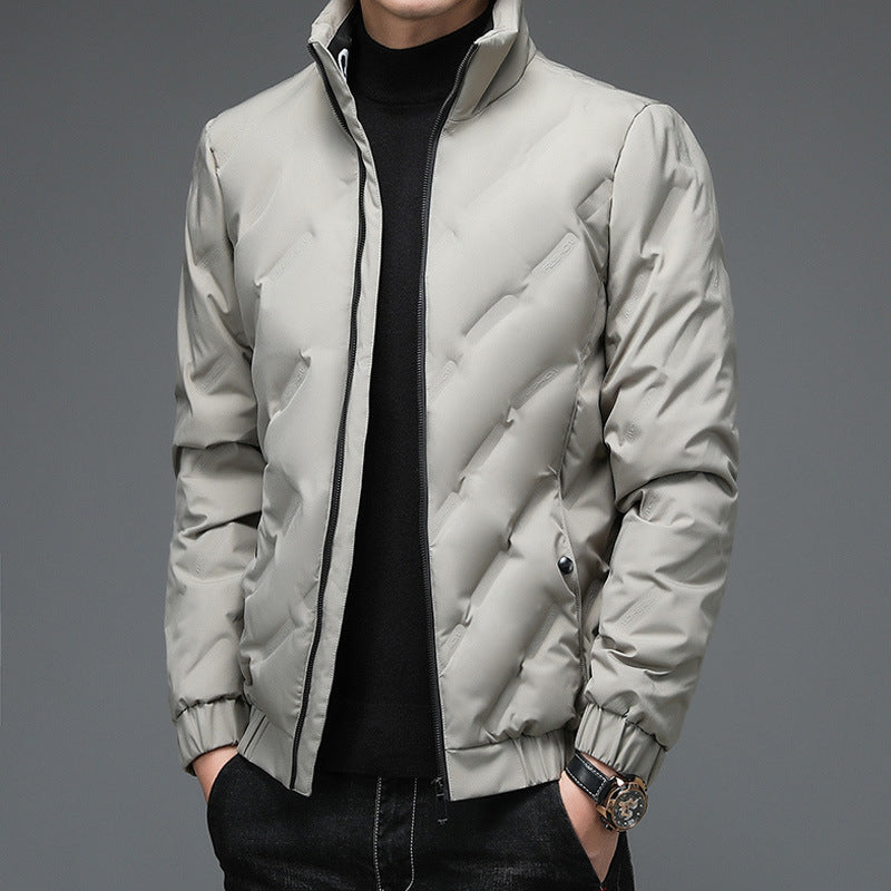 Herren Steppjacke Übergangsjacke Warm mit Hochkragen