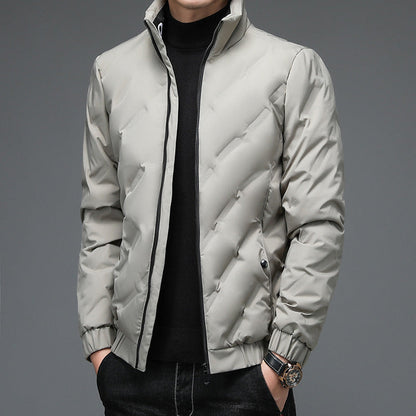 Herren Steppjacke Übergangsjacke Warm mit Hochkragen