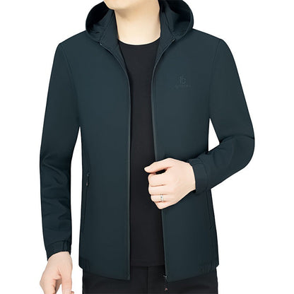 Herren Sportjacke Kapuze Taschen Funktionell Wasserabweisend