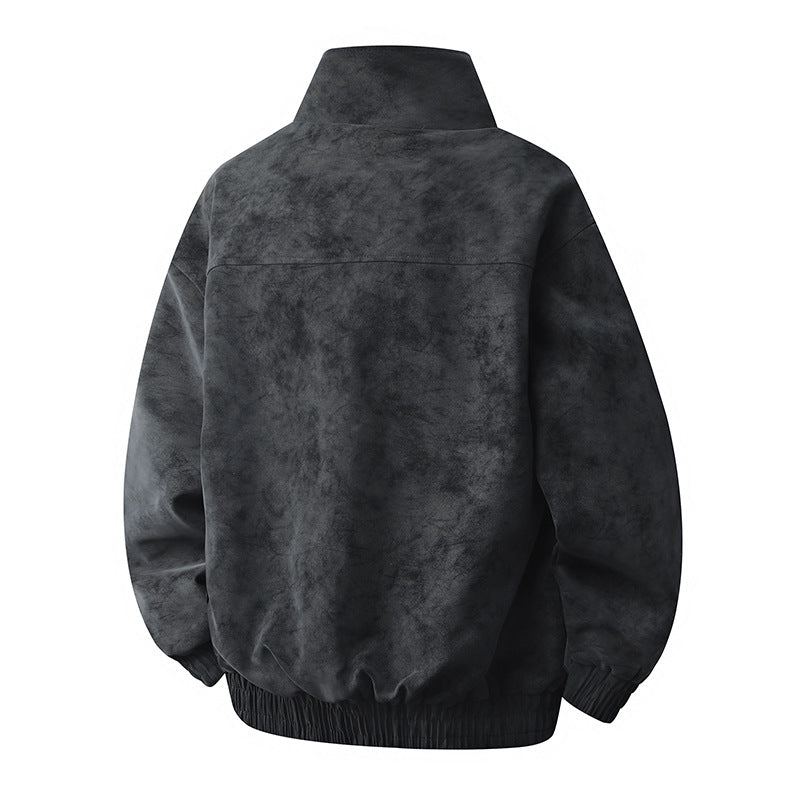 Herren Übergangsjacke Modern mit Hochkragen und Weichem Innenfutter
