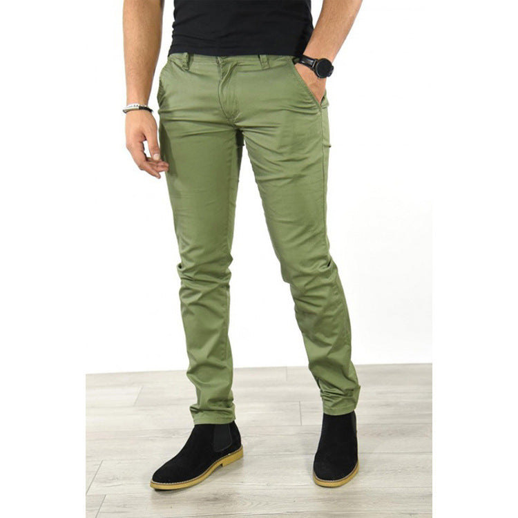Schmale Herrenhose Elastisch Chinohose Slim Fit
