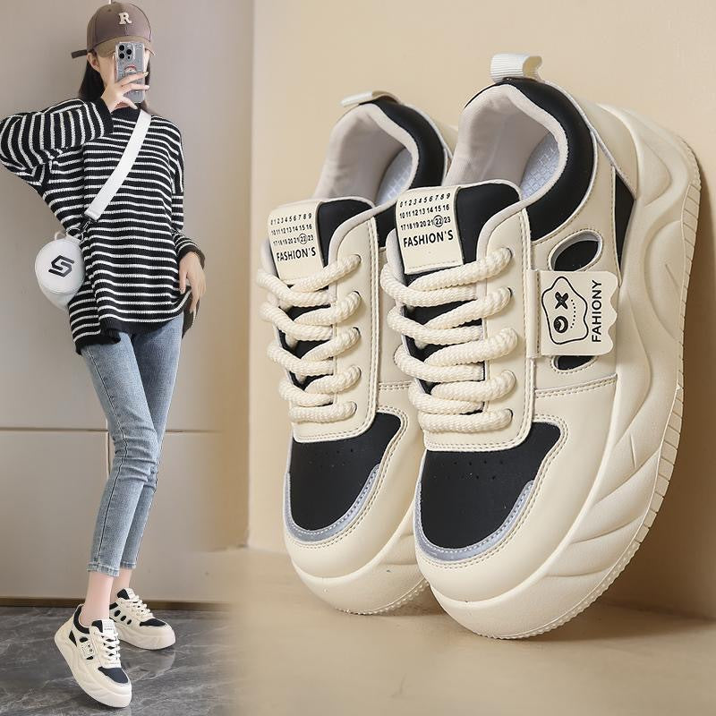 Damen Sneaker PlateauSchuhe Atmungsaktiv Trendy