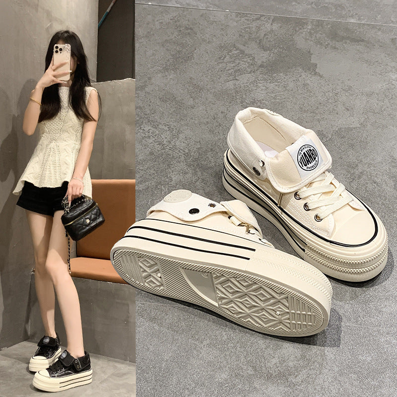 Damen Sneaker Plateau Schuhe Bequem Modisch