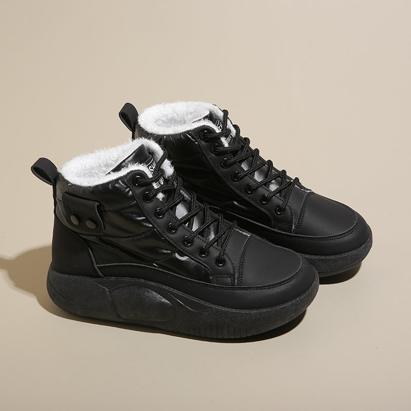 Damen Sneaker Warm Gefüttert High-Top Rutschfest