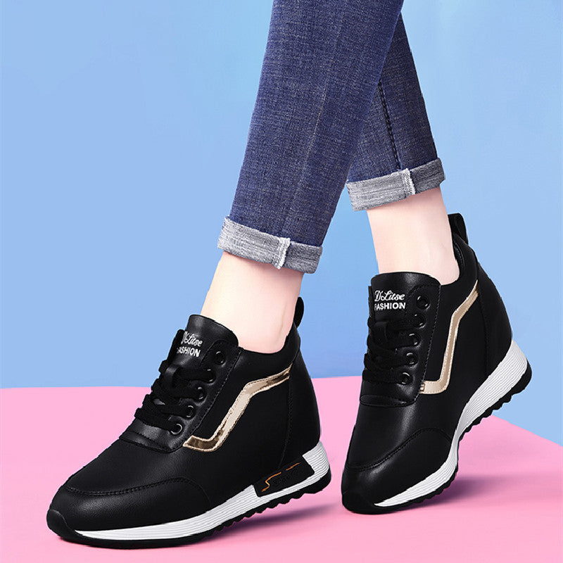 Damen Sneaker Plateau Hohe Sohle Modisch