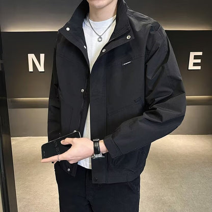 Herren Übergangsjacke Leicht Reißverschluss Stehkragen Modern