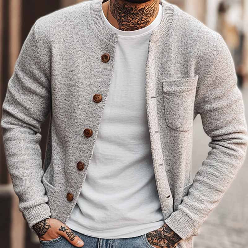 Herren Strickjacke Wolle Warm Gemütlich Winter - BerlinGlamour