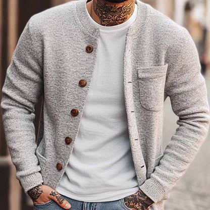 Herren Strickjacke Wolle Warm Gemütlich Winter - BerlinGlamour