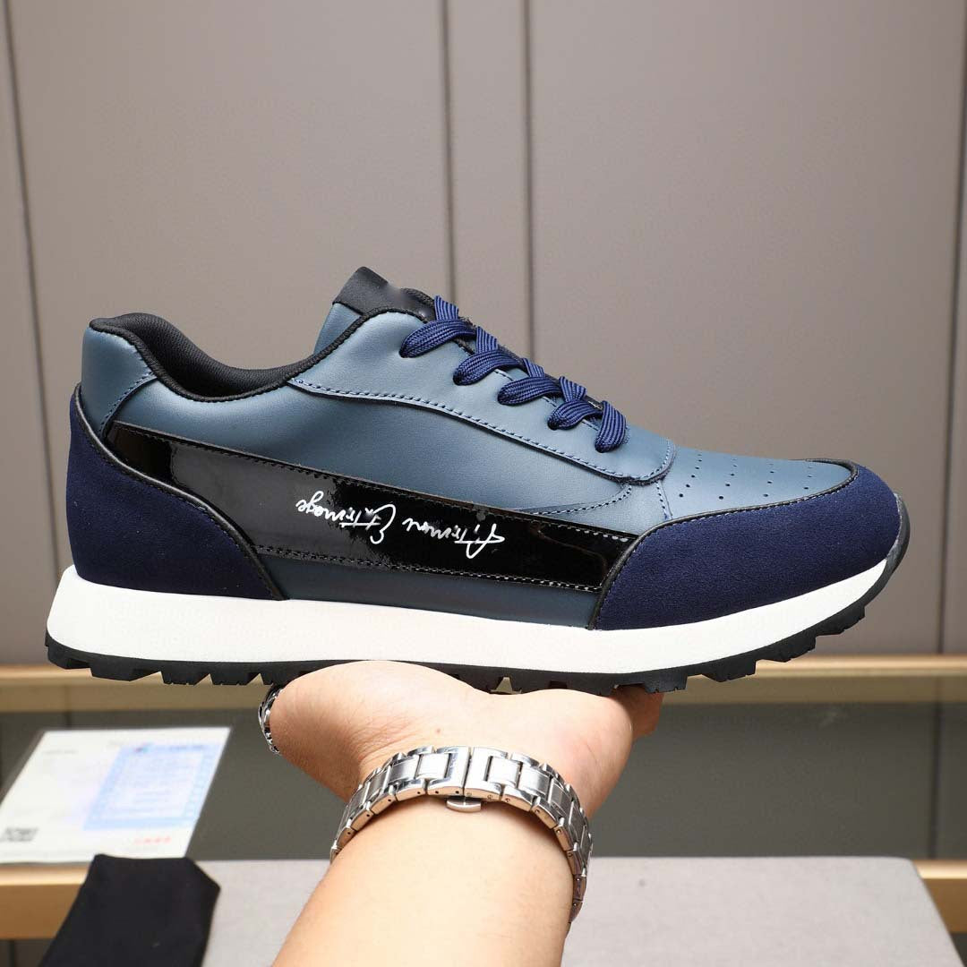 Damen Sneaker Sportlich Leder Laufsohle
