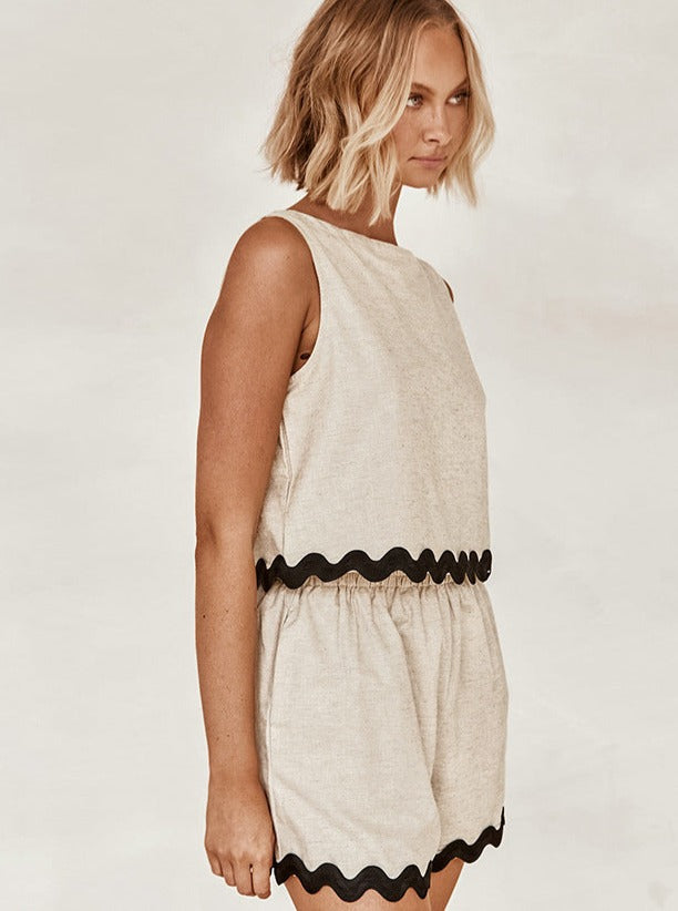 Lässiges Sommer-Set Tanktop Shorts Damen - BerlinGlamour