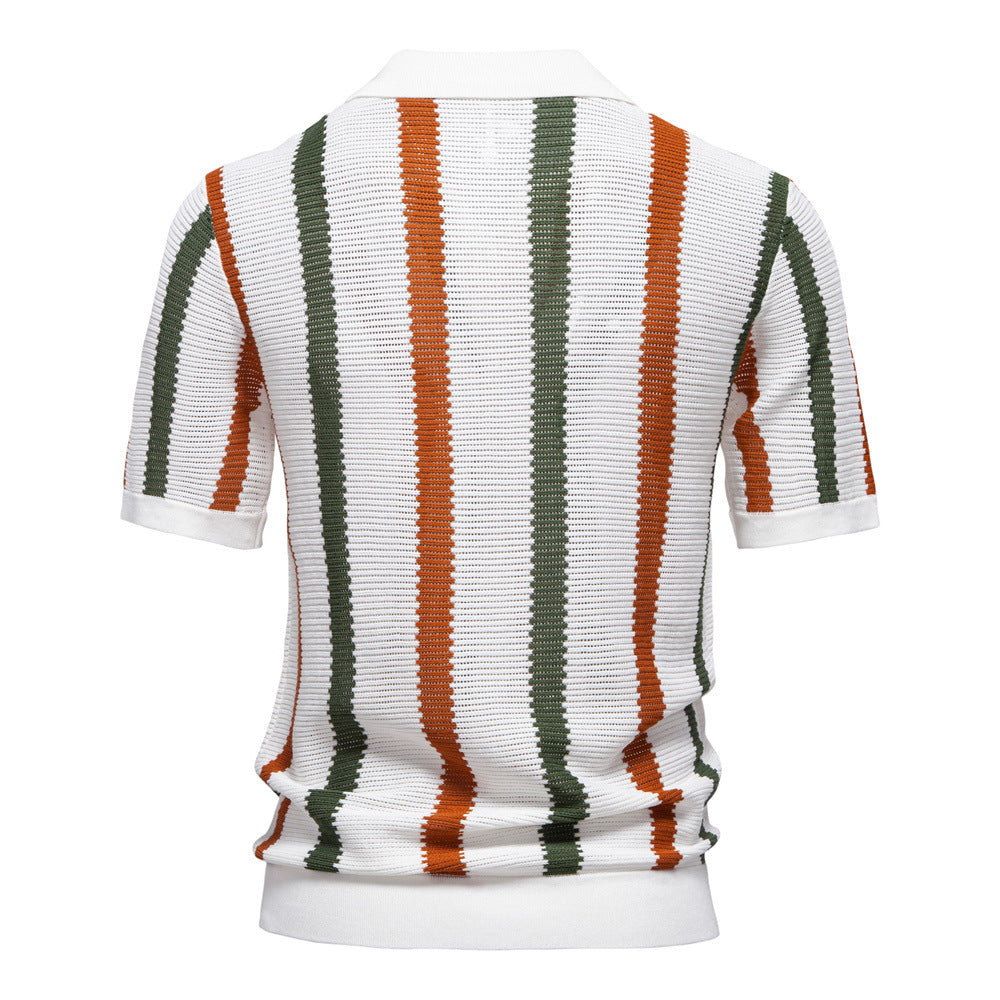 Herren Polo-Shirt Modernes Textildesign Slim Fit