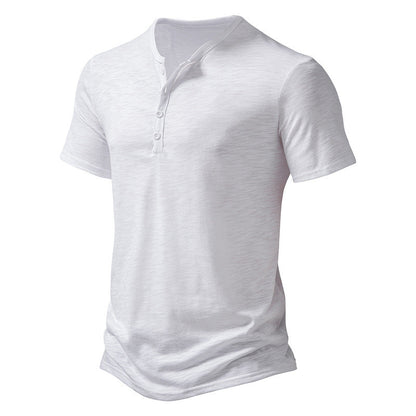 Herren Kurzarmhemd Modern Trendig Knopfdetails SlimFit