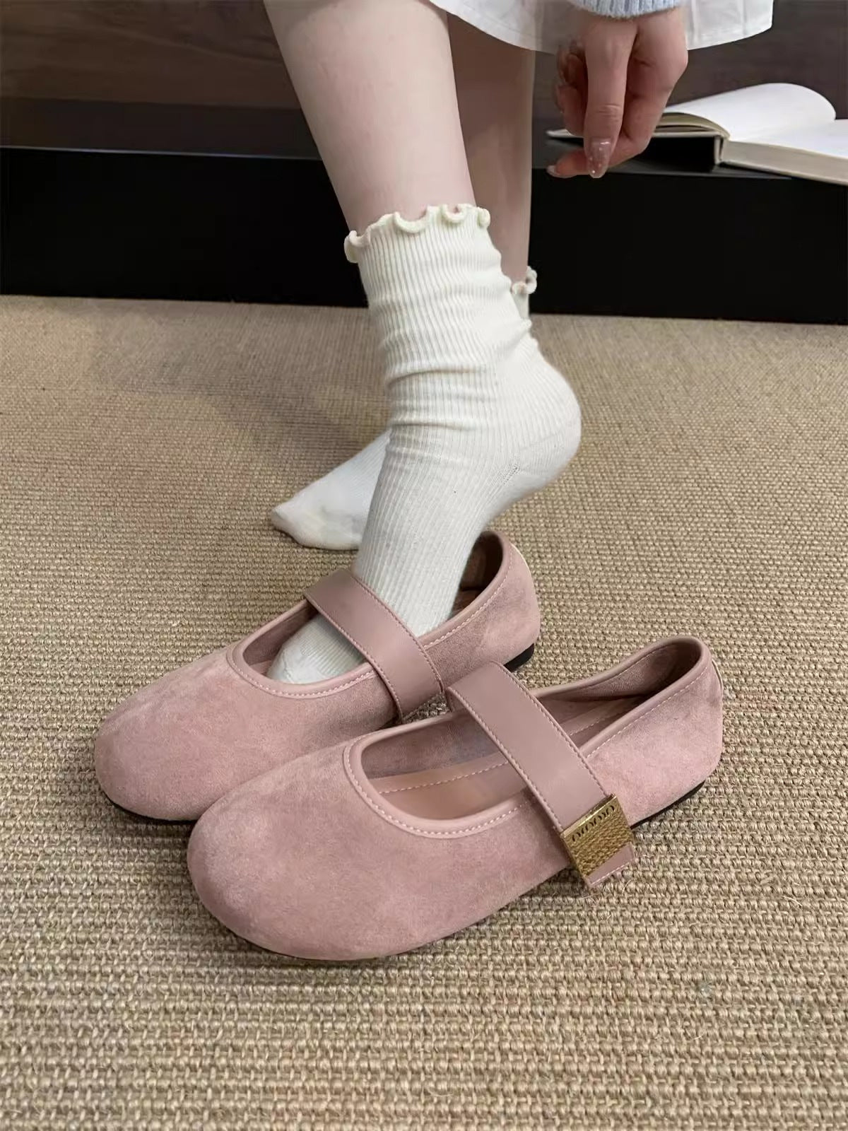 Damen Ballettschuhe Bequem Elegant Mit Riemen