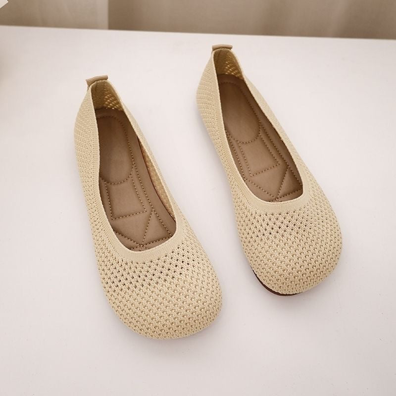 Damen Ballerinas Weich atmungsaktiv Komfort Schuhe