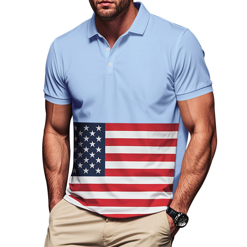 Herren Poloshirt Flaggen Motiv Berlin Style