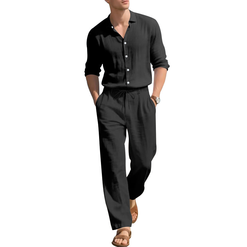 Herren Leinenanzug Modern Lässig Elastisch
