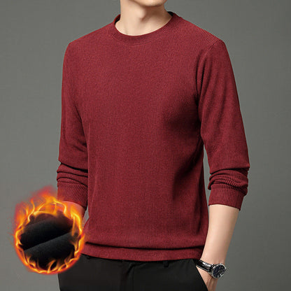 Herren Pullover Wärmer Rundhals Aus Merino-Wolle