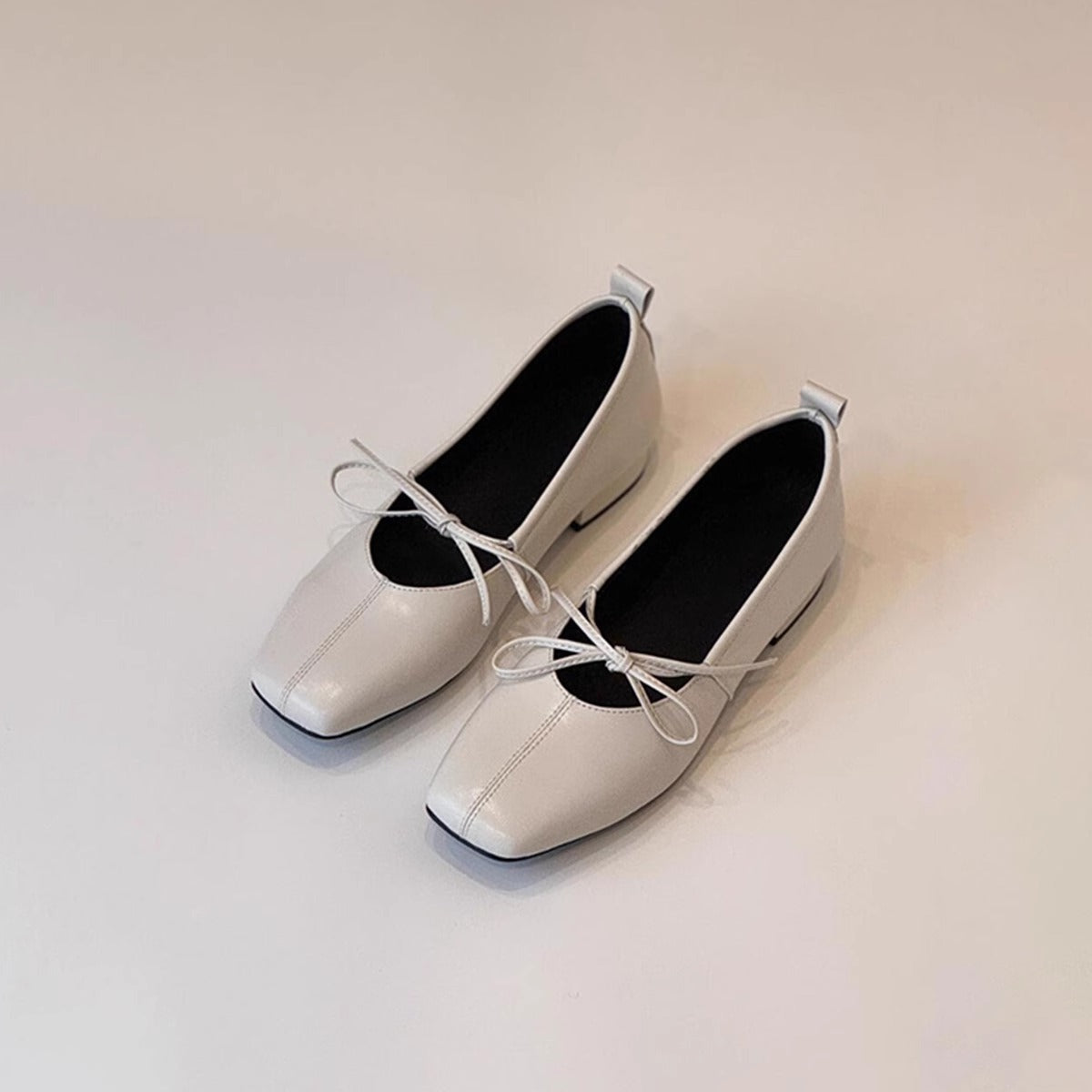 Damen Ballerinas Bequem Schnürung Elegant