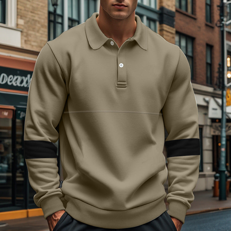 Herren Pullover Sportlich mit Kontraststreifen Modern