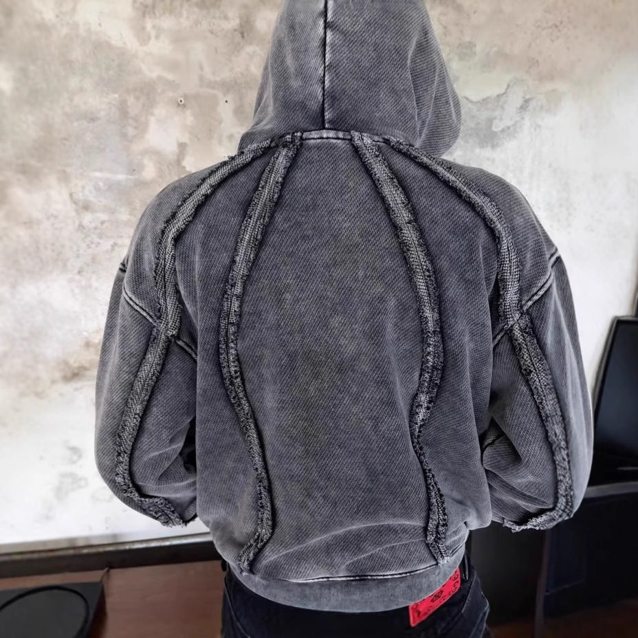 Herren Kapuzenpullover Strukturoptik Stadtlook Modern