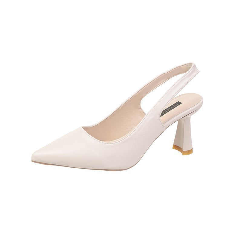 Damen Sling Pumps Hochhackig Luxus Leder
