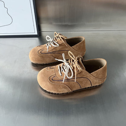 Damen Sneaker Wildleder Modisch Schnürsystem