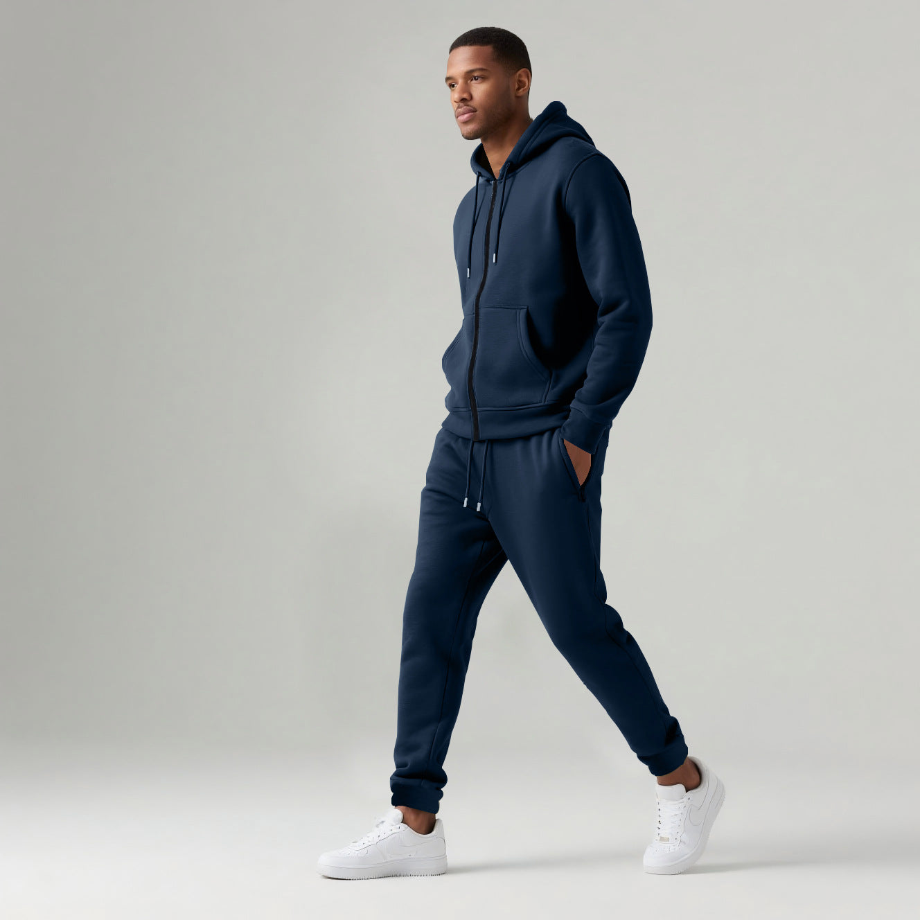 Herren Freizeitanzug Kapuze Taschen Sportlich Bequem