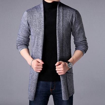 Herren Strickjacke Offener Schnitt Mit Taschen Casual