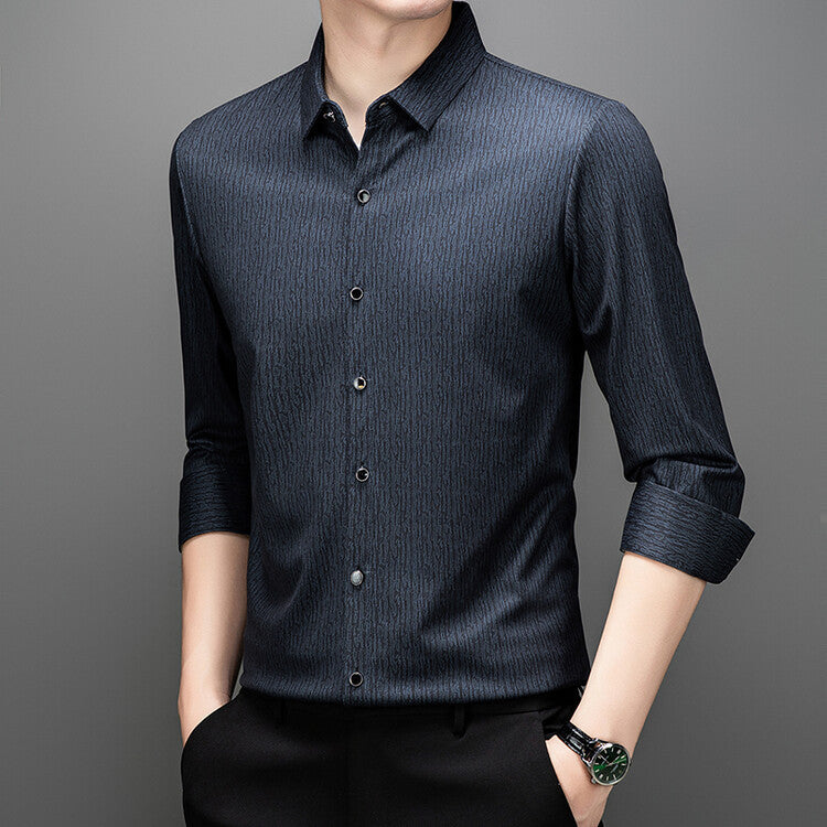 Herren Hemd mit feiner Struktur Moderne Businessstyle