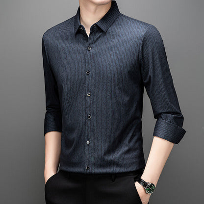 Herren Hemd mit feiner Struktur Moderne Businessstyle