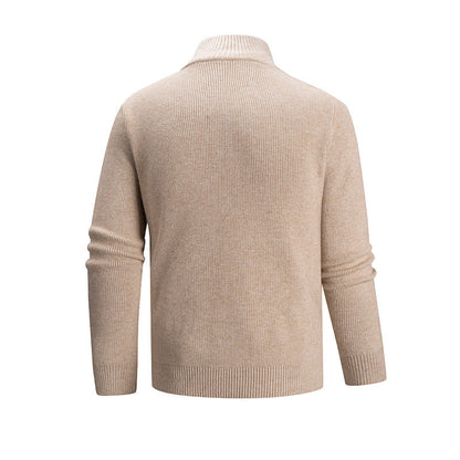 Herren Strickpullover Modern mit Reißverschluss und Muster