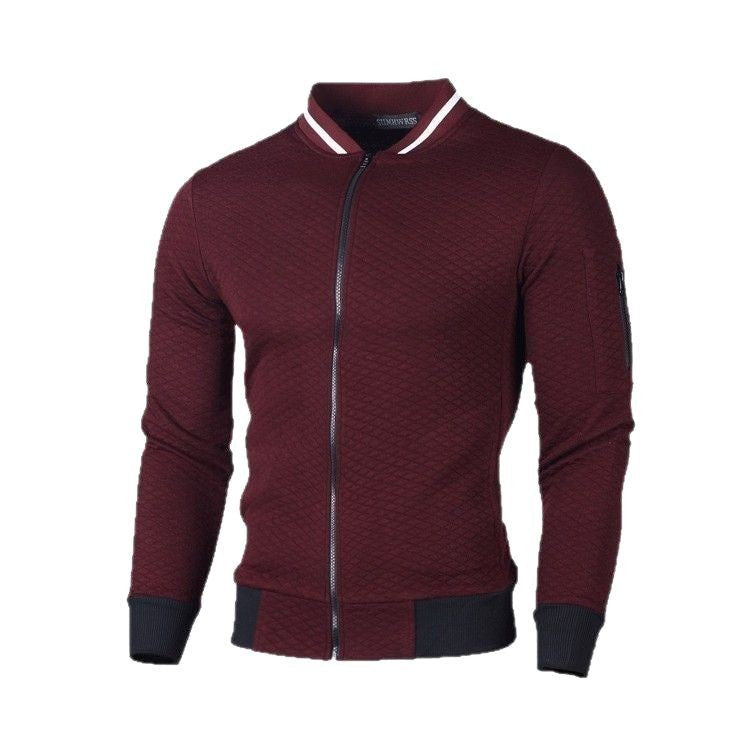 Herren Steppjacke Sportlich Reißverschluss Kontrast