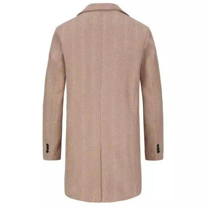 Eleganter Herren Trenchcoat Wollmantel Schwarz Berlin