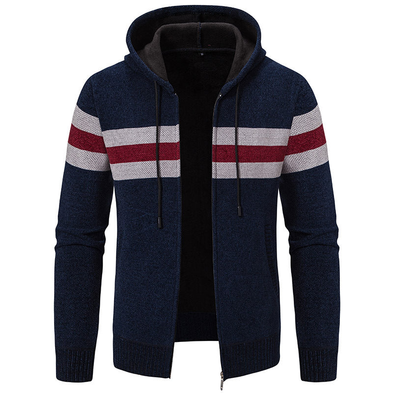 Herren Kapuzenjacke Modisch Strukturiert Elegant