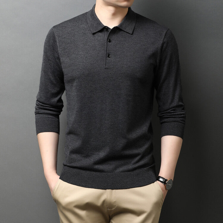 Eleganter Herren Strickpullover Polokragen Modern - BerlinGlamour