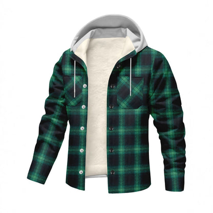 Herren Flanelljacke Gefüttert Warm Winter